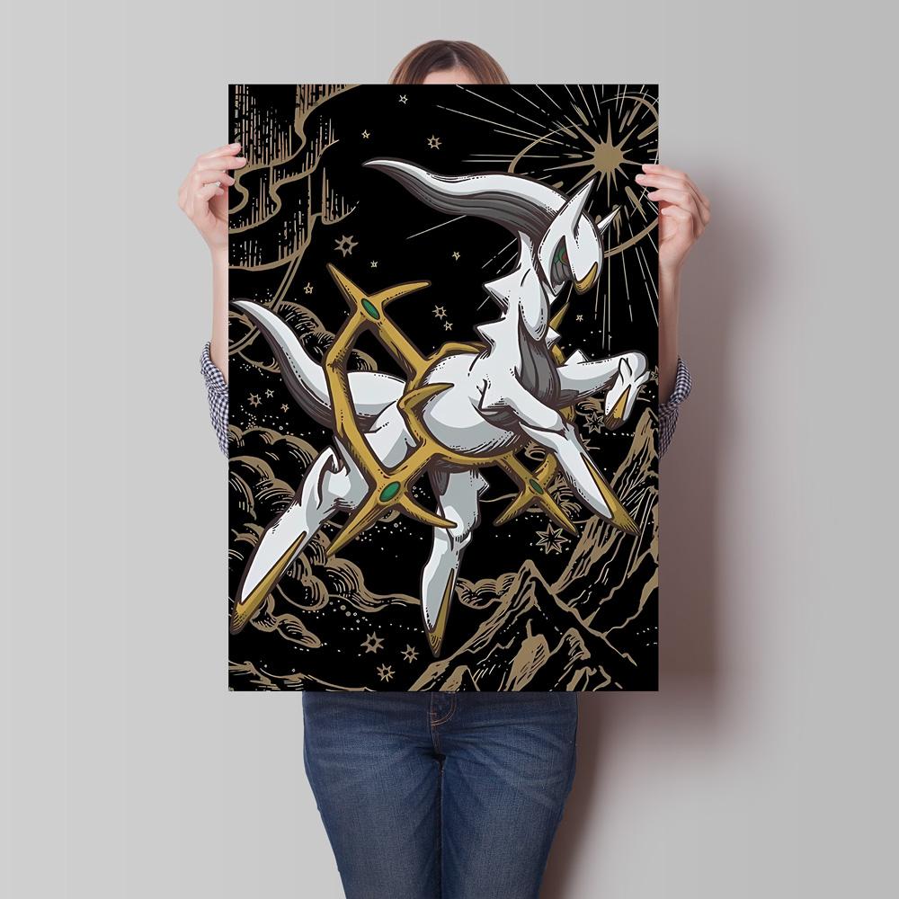 Classic Anime Character Pictures Pokemon Arceus Canvas Painting Wall Art Poster Home Children's Bedroom Decor Friends Gifts