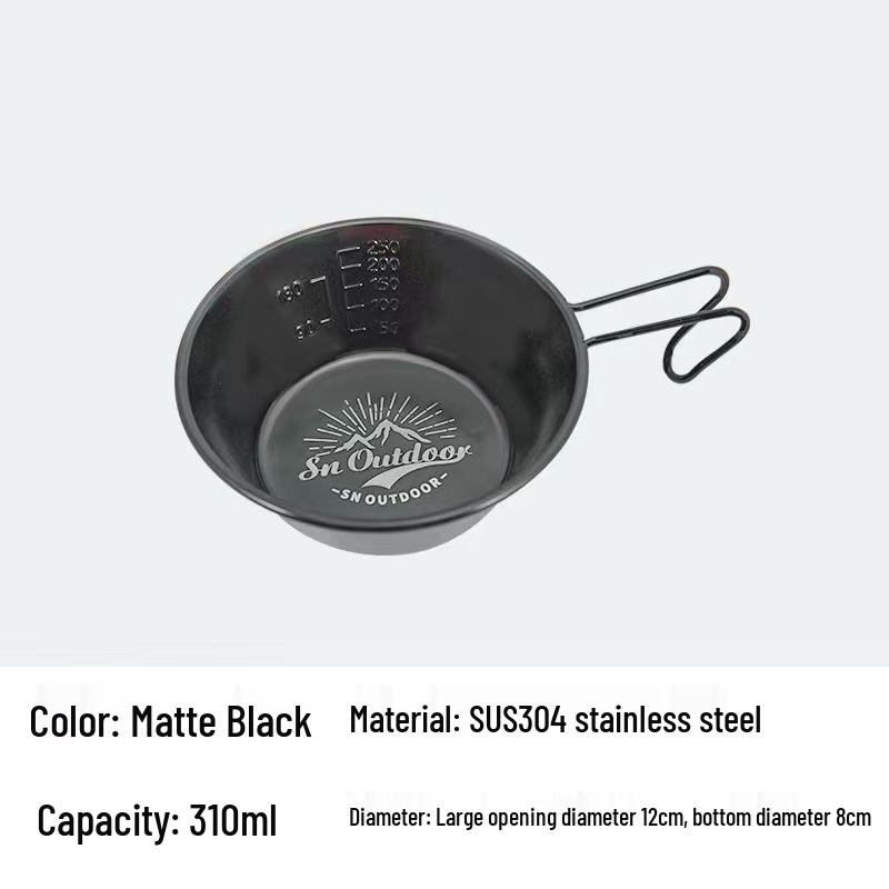 Portable Outdoor Camping Foldable 304 Stainless Steel Cup: Sierra Cup, Coffee Mug, Instant Noodle & Rice Bowl