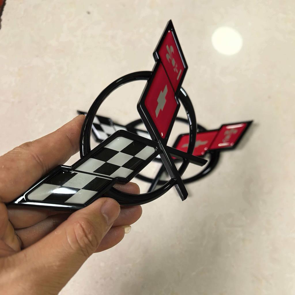 1 Stück Emblem-Aufkleber Für Chevrolet Corvette C5 C6 C7 C8 Heckklappe Fronthaube Aufkleber Ersatz-Emblem Außendekoration