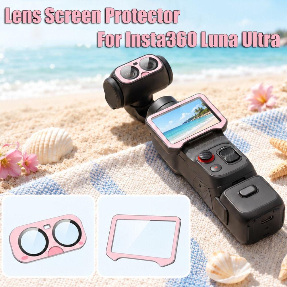 Cartoon Print Screen Protector Lens Protector for Insta360 Luna Ultra Action Camera Accessories