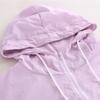 Shop   Women Windbreaker Hooded Jacket Steel Neck Daily Sports Pic Wjp 1536 Pur