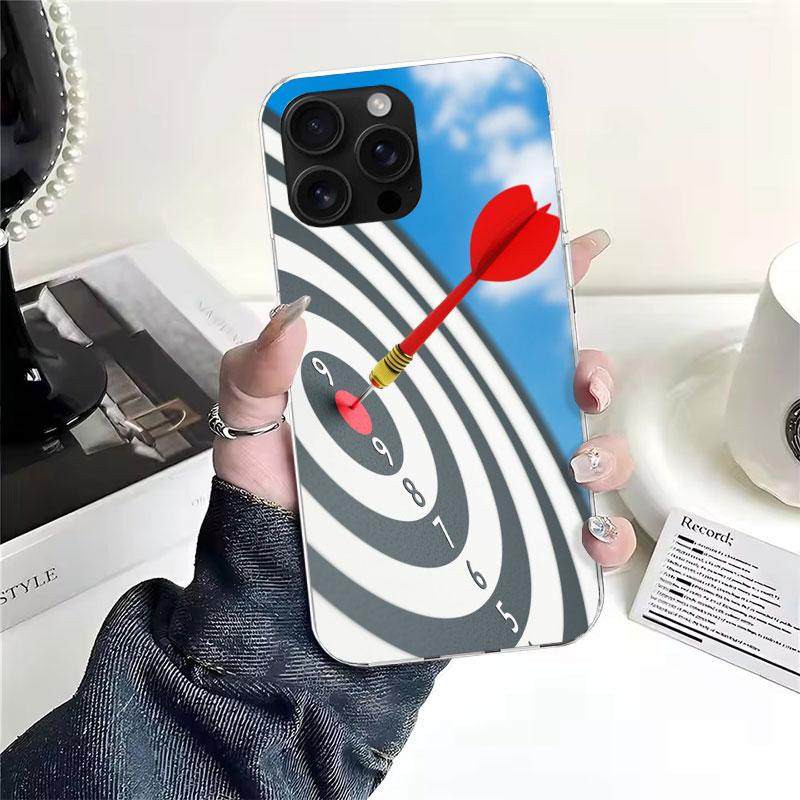 Darts Ästhetik Draht Zielscheibe Weiche Handyhülle Für IPhone 11 17 Air 16E 16 Pro Max 15 + 14 Plus 13 Mini 12 Apple 7 SE 8 Fundas Coq