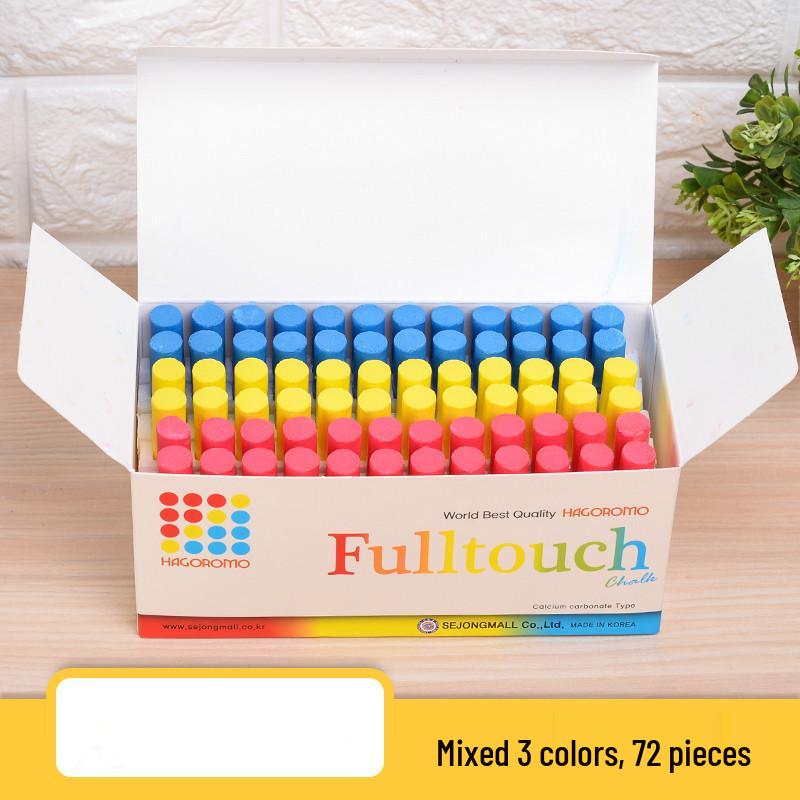 Feather Robe Dustless Chalk Set: White & Red Chalk with Anti-Stain Holder for Teacher and Children Use