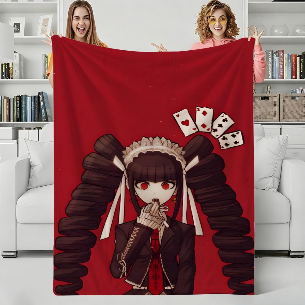 Game S-Super Danganronpas Throw Flannel Blanket Perfect for Sofa Office Bed Travel Sleep Read Relax Camping four season use