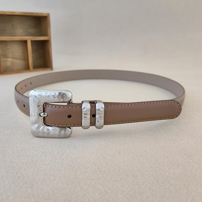 Style Womens Minimalist Derma Waist Belt Metal Pin Buckle Dress Belt Shapewear