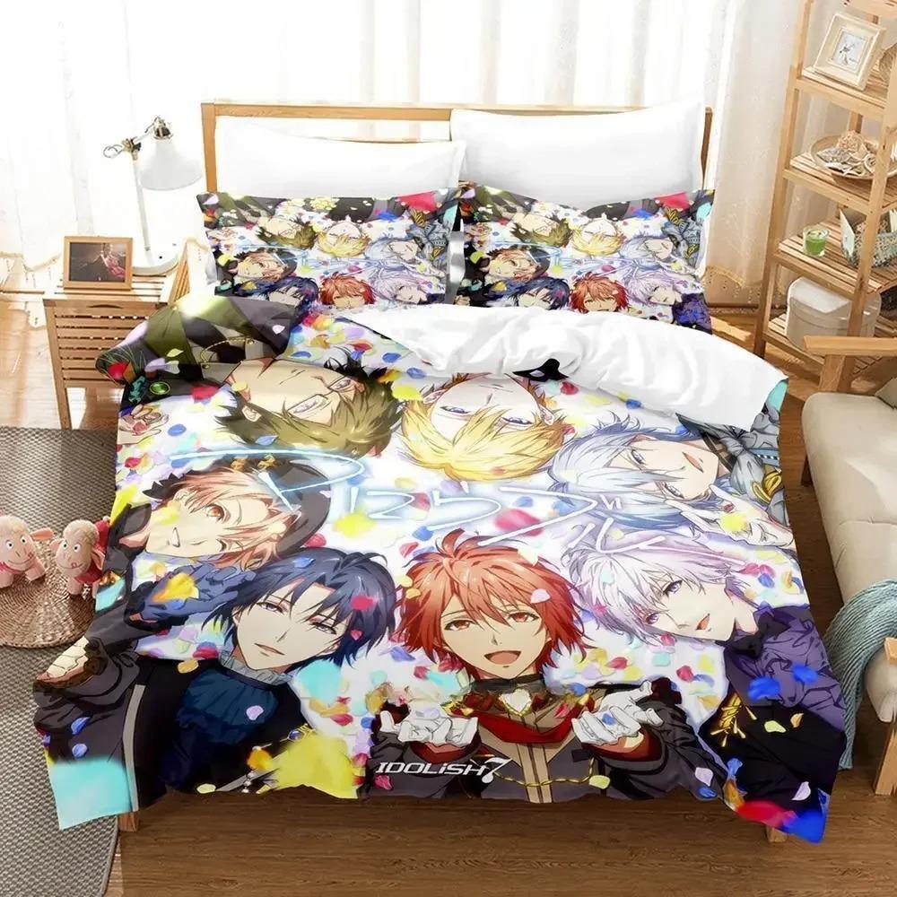 Anime Game IDOLiSH7 Bedding Set Single Twin Full Queen King Size Bed Set Adult Kid Bedroom Duvet Cover Sets Home Textile