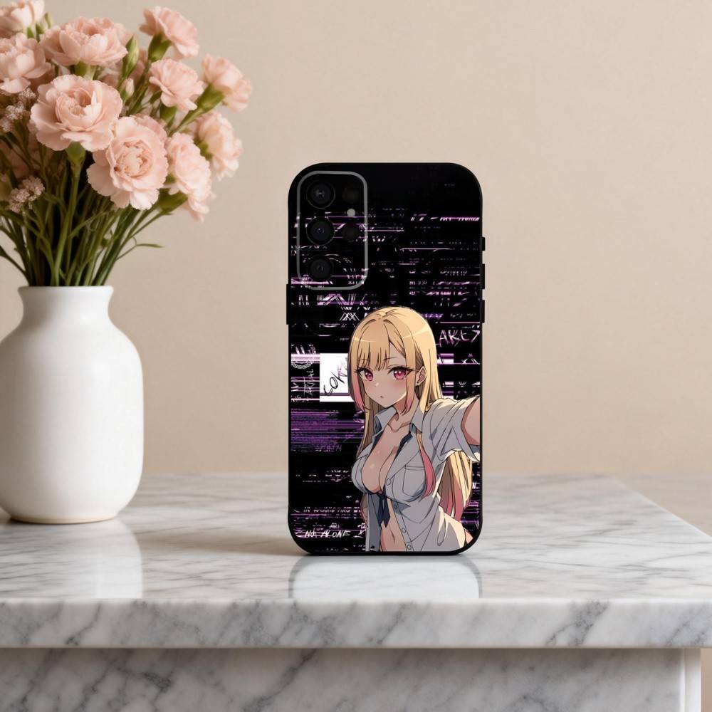 M-Marin K-Kitagawa My Dress Up D-Darling Phone Case For Samsung S25,24,23,22,30,21,10,9,Ultra,Plus,Lite,FE,4,5 G Soft Black Case