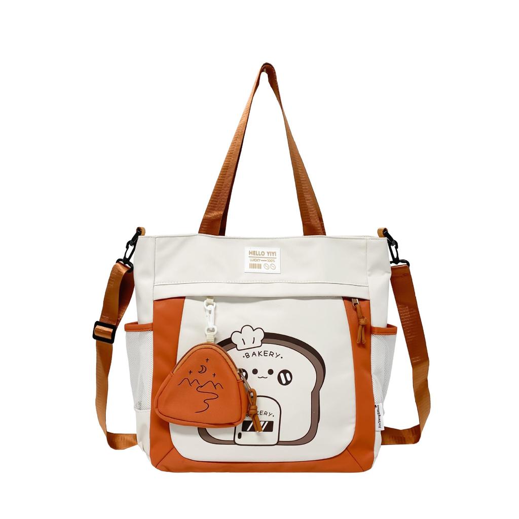 Borsa a tracolla versatile di grande capacità in tessuto Oxford per bambine della scuola elementare