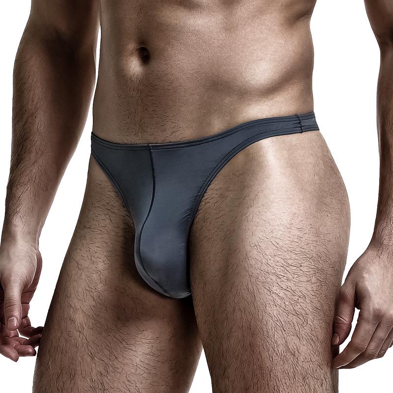 Herren-String aus Eisseide mit niedriger Taille und U-Konvex-Form – Atmungsaktive, sexy, elastische Sportunterwäsche