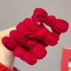 Roter Haargummi - Super elastisches Haarband, Unisex, Rutschfester Halt, Geeignet für Neujahrspartys, Hochzeiten, Valentinstag, Weihnachten, Abschlussbälle