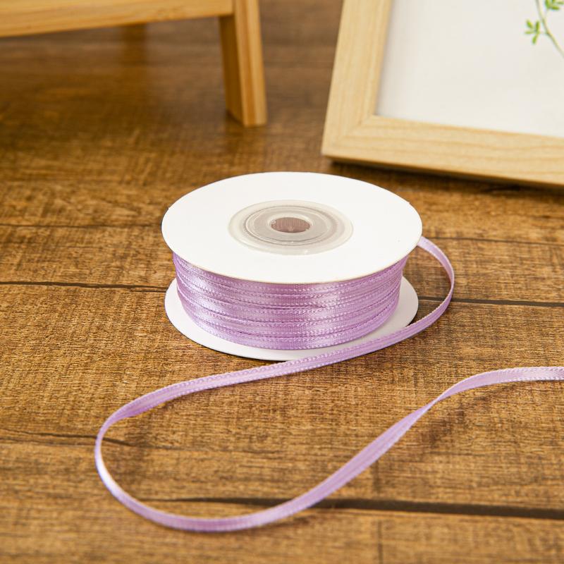 3Mm Thin Ribbon Balloon 1Roll Colorful Rope Ribbon Double-Sided Ribbon Party Card Gift Decoration Diy Packaging Hair Accessories