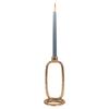 Gold Metal Candlestick Stand for a Long Candle Decorative Table 24 cm