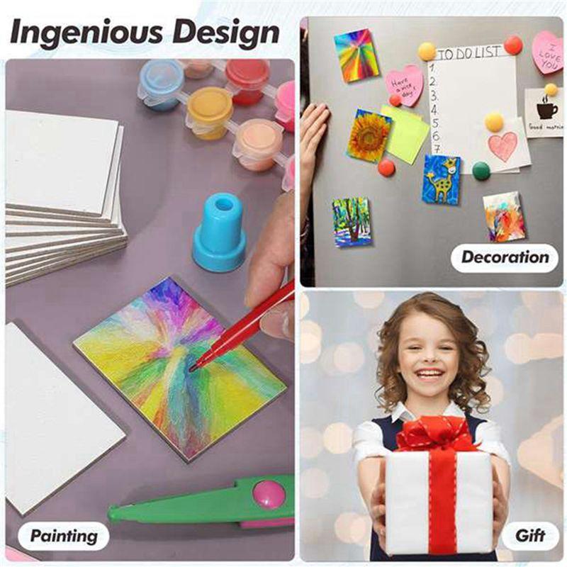 ABUL-50 Pcs Magnetic Painting Canvas Panel Magnetic Mini Canvas Boards Canvas Blank Canvases For Painting Art Gift DIY Decor