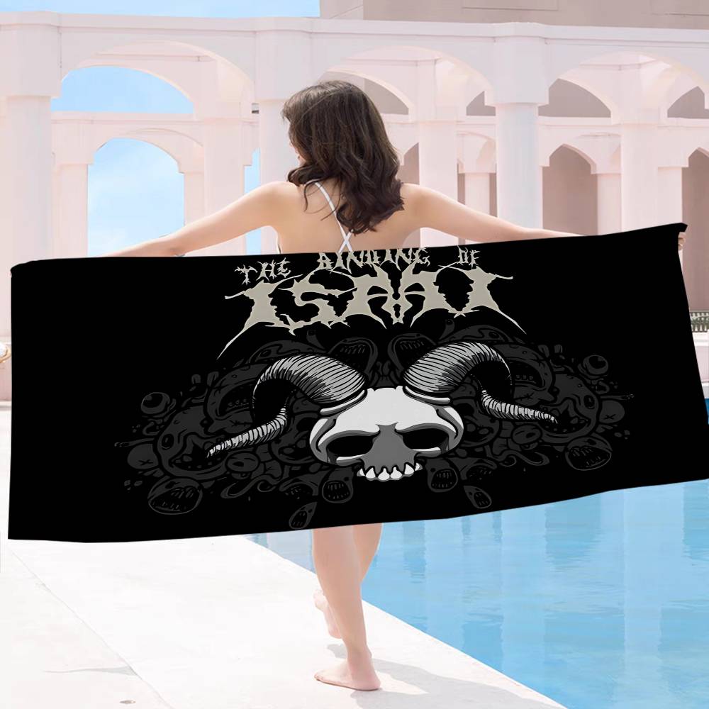 Action Game The Binding Of Isaac Microfiber Printed Beach Towel Mountain Climbing Beach Swimming Running Absorbent Soft Towel
