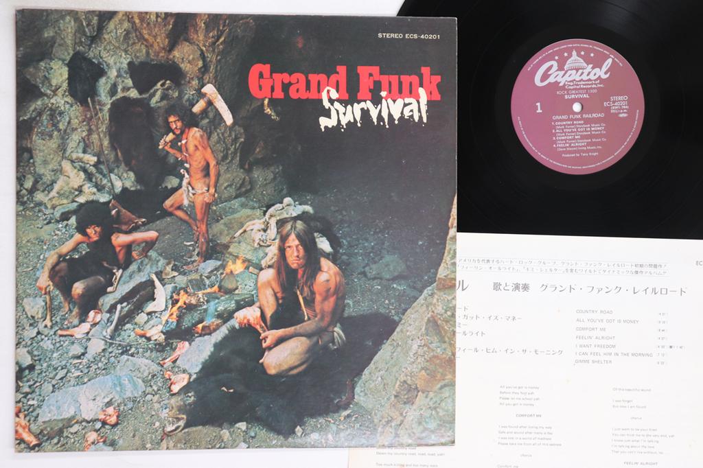 LP Record GRAND FUNK RAILROAD - Survival ECS40201 CAPITOL 1979 Japan Rock Used