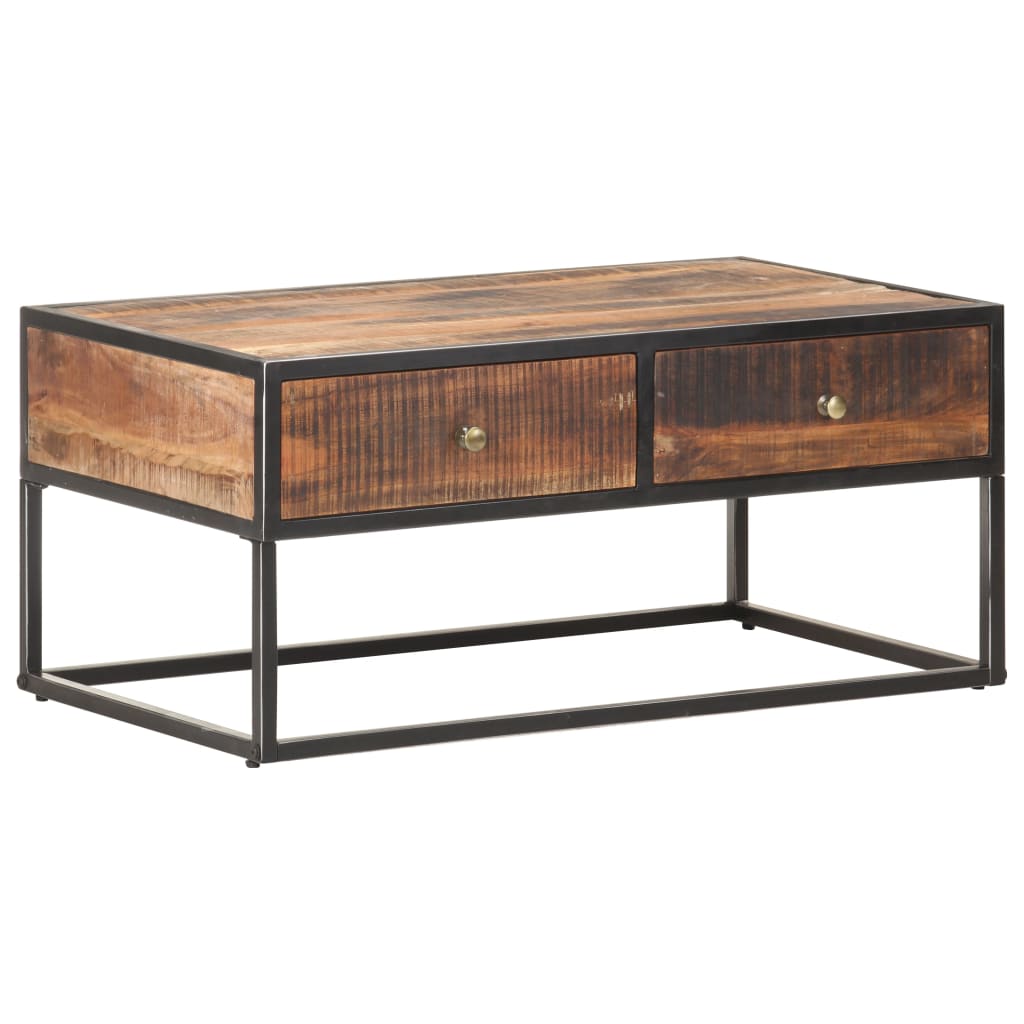 Coffee Table 90x50x40 Cm Rough Acacia Wood