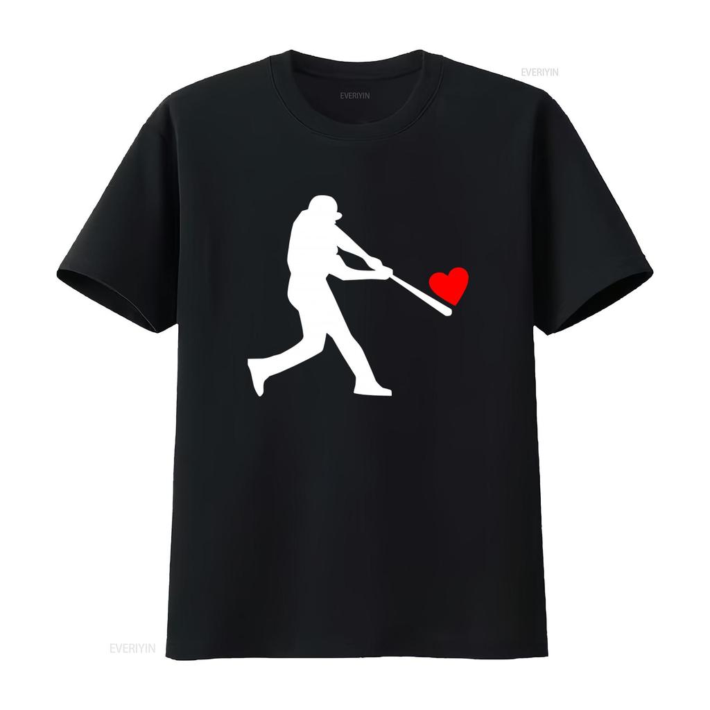 Baseball Funny Valentine T Shirt for Soft Cotton vintage Washed Slightly Top For Everyday Wear homme graphic Breathable