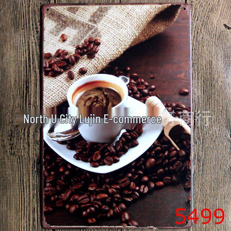 Vintage Coffee Tin Sign for Restaurant or Home Decor