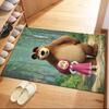 Masha Bear Floor Rug Office Rug Suitable for Outdoor Living Rooms Playrooms Balcony Anti-slip Rug Anime Office Decor