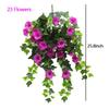 Artificial Vine Silk Petunia Flowers Artificial Morning Glories Hanging Plants Fake Flowers for Indoor Outdoor Patio Lawn Decor