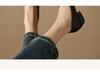 Women's Apricot Pointed-Toe Slip-On Chunky Mid-Heel Shoes