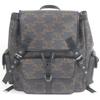 Backpack Â· Daypack Triomphe Total Pattern Black Brown Coated Canvas Used