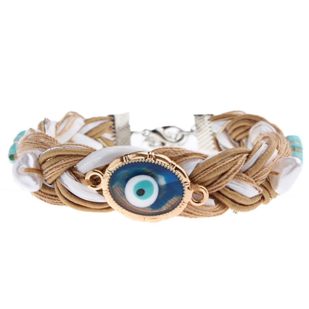 Turkish Devil Eye Bracelet Hand-woven Retro Ethnic Style High-end Bracelet