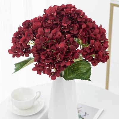 Artificial Flowers Hydrangea Bouquet Hot Sale High Quality Home Room Table Vase Decora Festival Wedding Wreath Bridal Diy Gifts