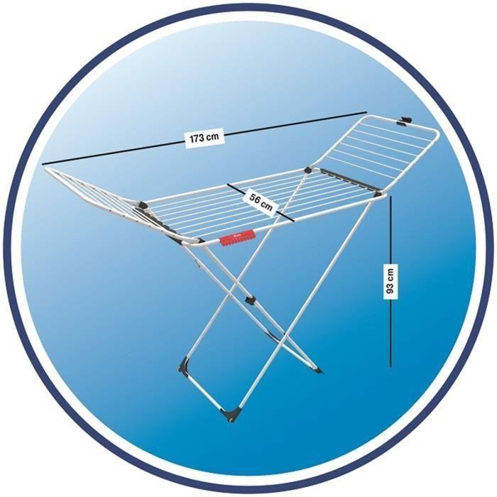 Séchoir À Linge - VILEDA - Extra - 20m De Séchage - Aluminium - Protection Anti-rayures
