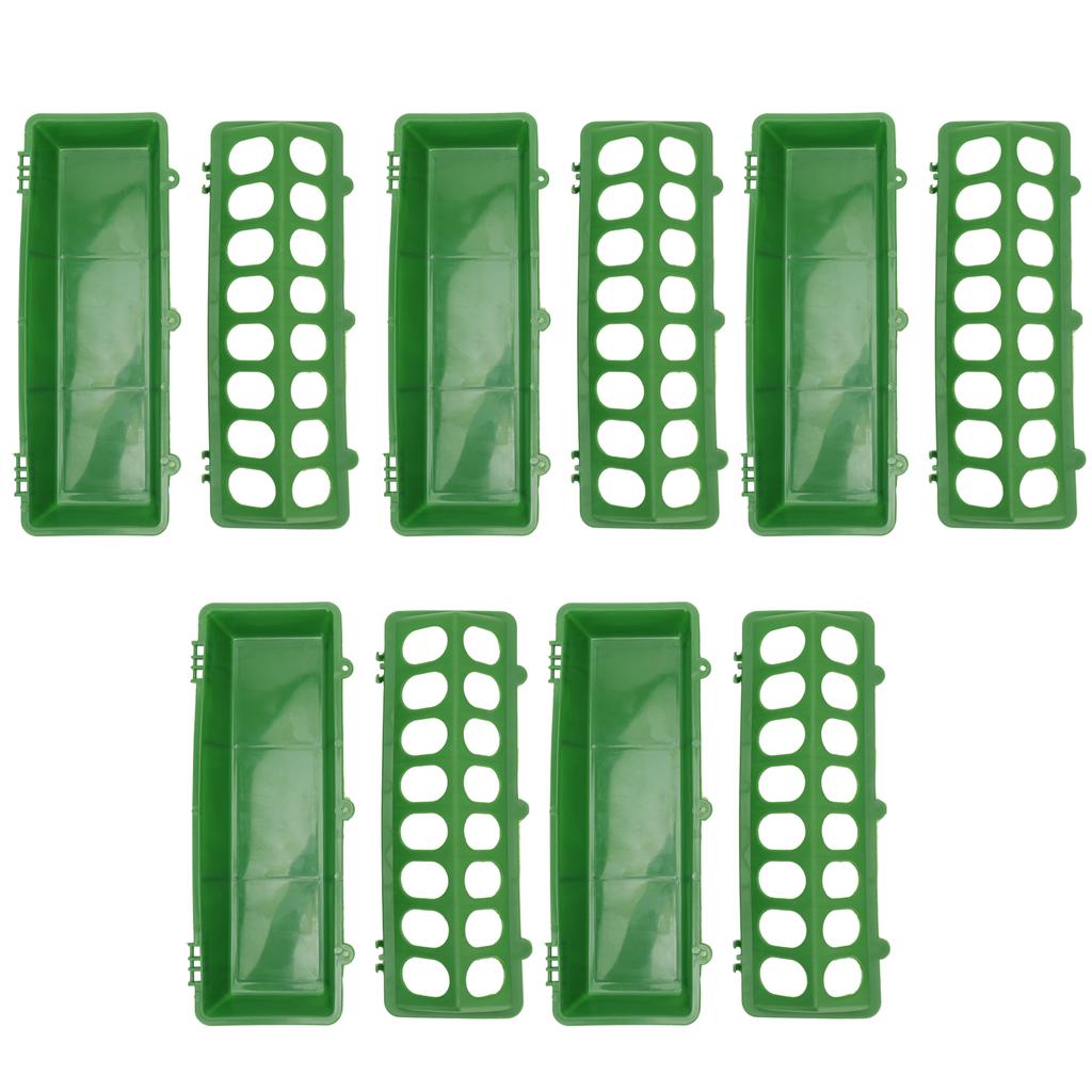 5Set Bird Feeding Trough Thicken Birdcage Hanging Feeder Bowl Box Feeding AccessoryGreen