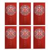 6PCS Chinese Style Luck Money Envelopes Red Pocket Money Pocket  Spring Festival