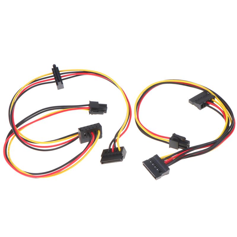 4 Pin to 2/3 Port SATA Power Connector Cable Safe Overcurrent Protection for 6000 8000 ATX Desktop PC HDD SSD