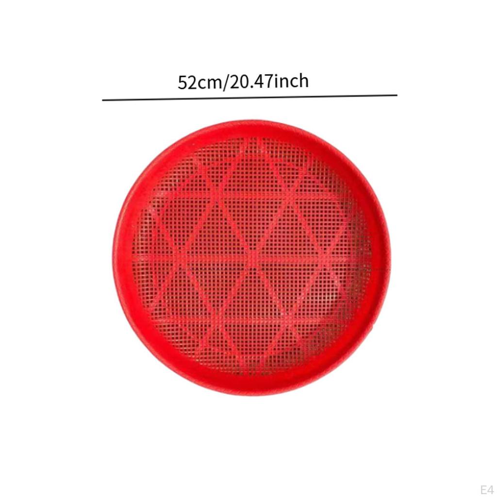 Bandeja de Limpeza de Frutas Redonda Escorredor de Malha Organizador de Alimentos para Cozinha