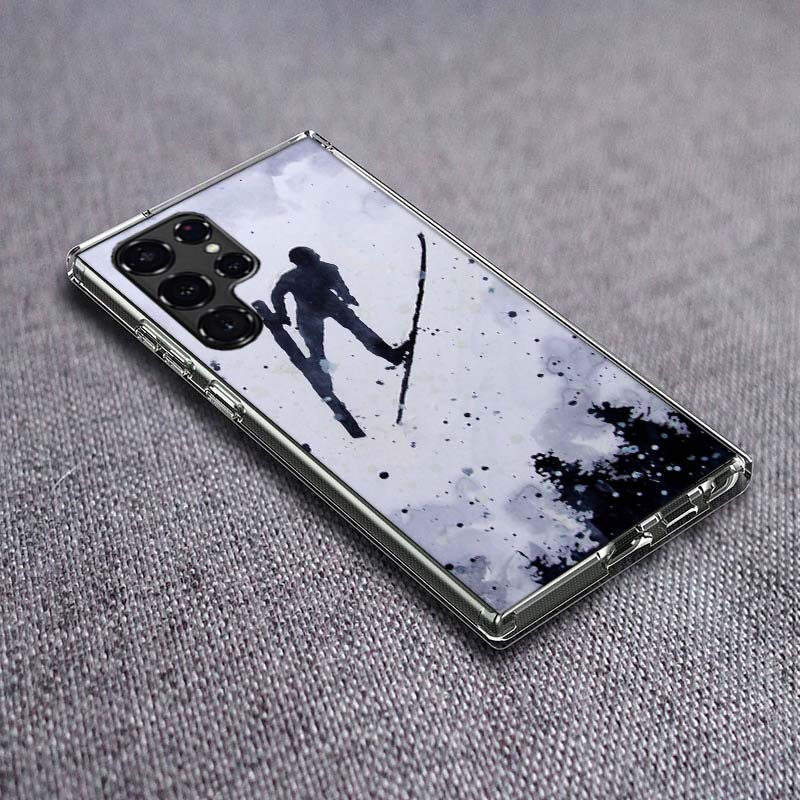 Skiing Snow Snowboard Ski Phone Case For Samsung Galaxy S24 S23 S21 S20 FE S22 S26 Ultra S25 Edge S10 Plus Cover Clear TPU Capa