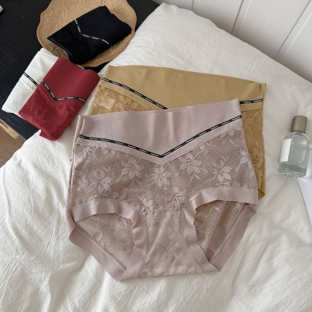 High Waist Thin Lace Panties Shapewear Slimming Shapers Floral Briefs Butt Lifter Underpants Girls