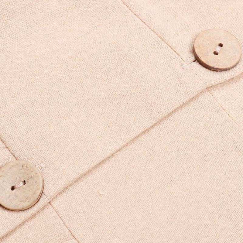 Šaty Halter Sling Chic All Match Slim Jednobarevné Bavlněné Povlečení Elegantní šaty S-XXL