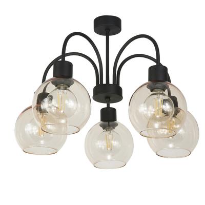 Ceiling Lamp Black with a Colorless Shade Zefir 13-290