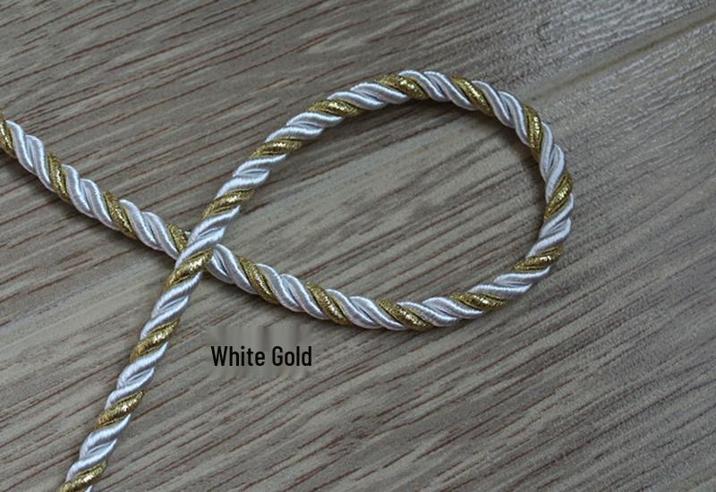 6mm-8mm Colored Decorative Three-Strand Cushion Bolster Rope for Sofa and Curtains