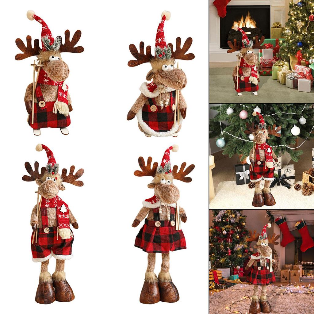 Weihnachts-Elch Plüschtier Geschenk Mitbringsel Tier für Kaminsims Mittelstück Kamin S Hosen