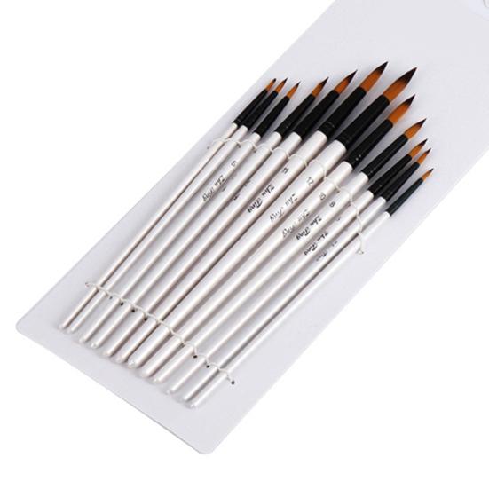12 pezzi/set pennelli per pittura acrilica, acquerello, olio, kit per artigianato artistico