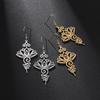 European and American Fashion Temperament Light Luxury Hollow Lotus Ear Hook Retro Women Stainless Steel