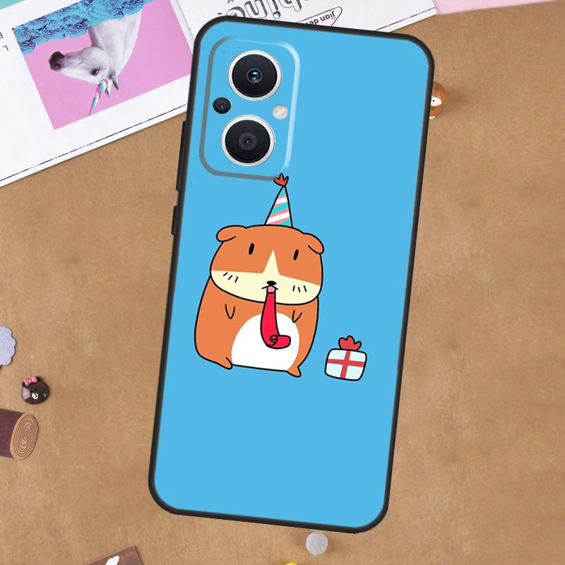 Funny Guinea Pig Balloon For OPPO Reno 11F 10 11 Pro 4Z 5Z 8T 4 5 6 7 8 Lite OPPO Find X3 X6 Pro X2 Neo X5 Lite Case
