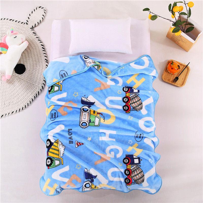 Cute Cartoon Printing Children Blanket Double Side Thicken Warm Kids Throw Blanket Air-conditioned Room Baby Thin Cover Blanket