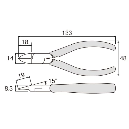 HOZAN N-23 Coil Spring Nippers for Cutting Modular Jack Wires in One Go