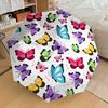 1PC Butterfly Pattern Umbrella-8-Rib Reinforced Portable Folding Travel Suitable for All Seasons Outdoor Daily Use-G373