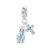 925 Silver Nossa Senhora Aparecida Dangle Cross Charms Pendants Fit Qikaola Bracelets DIY Jewelry For Women