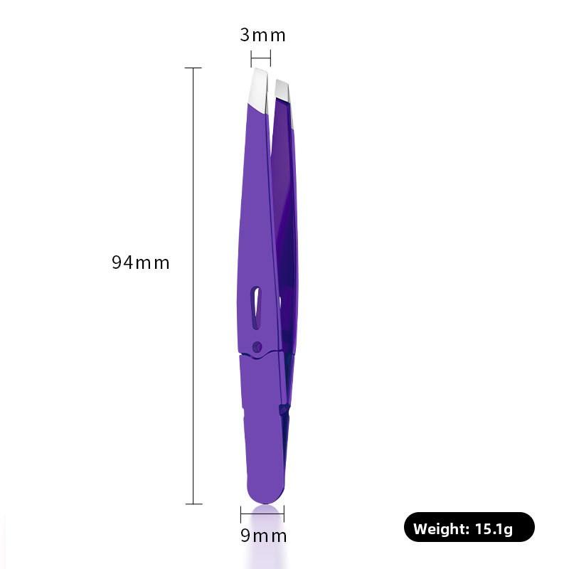 

Высококачественные пинцеты из нержавеющей стали для бровей для выщипывания бороды и удаления волос Eyebrow clip фиолетовый