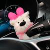 Cute Puppy Car Windshield Wiper Decorations Interior Plush Doll Creative Gift Shoulder Pads Car Interior Decoration Accessories