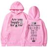 Kendrick Lamar Hoodie Are You Happy for Me The Big Steppers Tour Okalama 2022 Print Kapuzenpullover Unisex Hip Hop Streetwear
