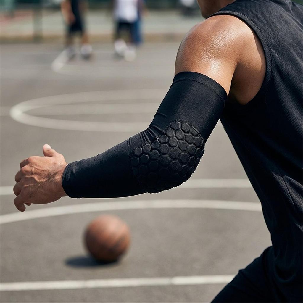Compression Arm Sleeve with Elbow Pad Safeguarding Sleeves Lightweight